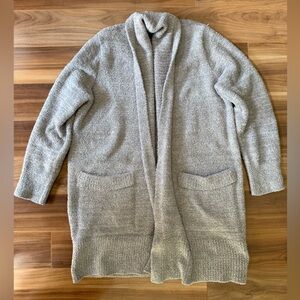 Barefoot Dreams CozyChic Cali Grey Cardigan Sweater - Size Small